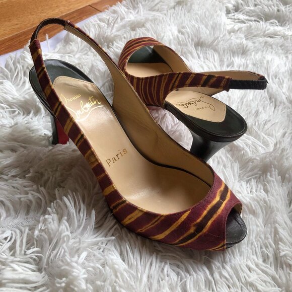 Christian Louboutin NoPrive Slingback heels 85 mm - Picture 1 of 8